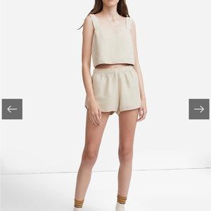 Mate the label linen shorts